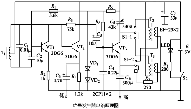 信号发生器电路原理图 信号发生器电路原理图