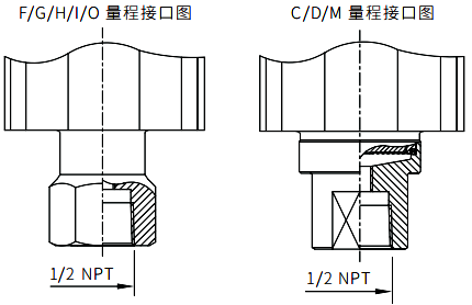 直连式压力变送器标准形式过程连接 直连式压力变送器标准形式过程连接