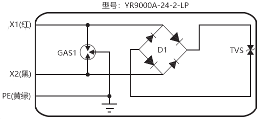 二线制现场仪表用信号电涌保护器原理图 二线制现场仪表用信号电涌保护器原理图