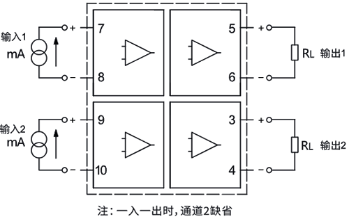 无源信号隔离器接线图 无源信号隔离器接线图
