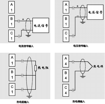 模拟信号输入接线图 模拟信号输入接线图