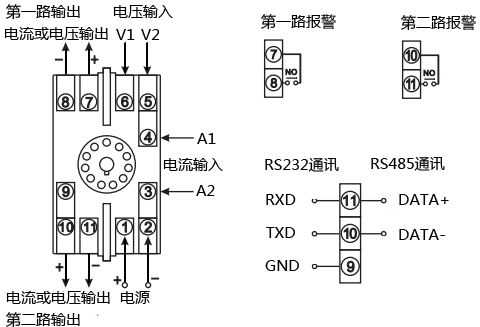 fkswng仪表可编程电量变送器接线图