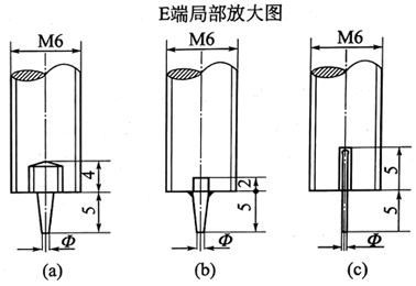 压力表起针器顶针制作示意图 压力表起针器顶针制作示意图