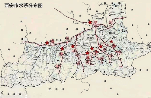 西安市水系统分布图 西安市水系统分布图