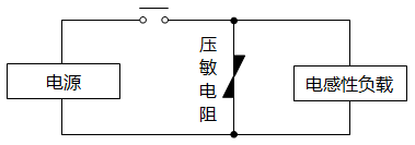 继电器触点保护电路之压敏电阻方式 继电器触点保护电路之压敏电阻方式