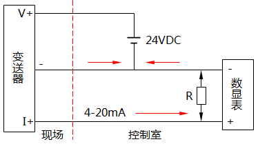 三线制变送器接线示意图 三线制变送器接线示意图