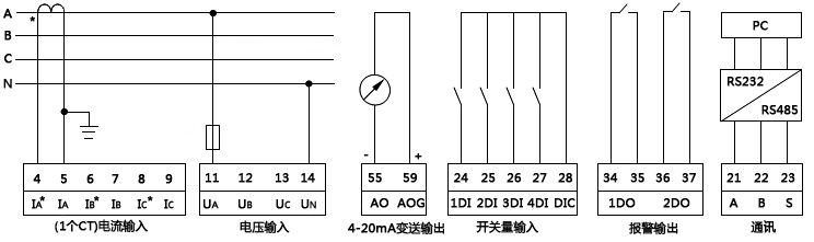 单相无功功率表接线图 单相无功功率表接线图