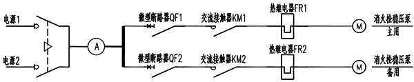 稳压泵配电箱系统图 稳压泵配电箱系统图